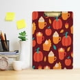 thumbnail image 5 of FMSHPON ThanksgivingPumpkin Spice Latte Coffee Clipboard Hardboard Wood Nursing Clip Board and Pull for Standard A4 Letter 13x9 inches, 5 of 7