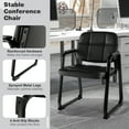 thumbnail image 6 of Costway Waiting Room Chair Set of 6 Upholstered Guest Conference Chair with Armrest, 6 of 9