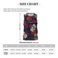 thumbnail image 4 of Rocae Roses Skulls for Men's Basketball Jersey Lightweight and Breathable Athletic Tank Top,Quick-Drying Sports Jersey 4X-Large, 4 of 9