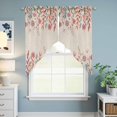 thumbnail image 6 of Swag Valance Curtains for Windows, Pink Spring Floral Light Filtering Kitchen Curtains with Rod Pocket, Farmhouse Rustic Flowers Watercolor Window Treatment Valances for Living Room, 36x36 - 2 PCS, 6 of 9