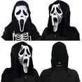 thumbnail image 4 of Halloween Scream Mask, Scary Ghost Face Mask, Horror Full Head Latex Mask for Adults Men, Horrible Skull Face Mask for Halloween Costume Cosplay, 4 of 5