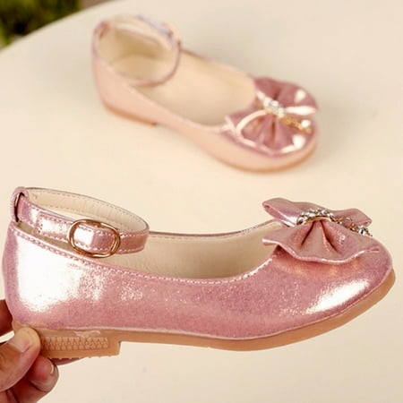 

Wesracia Baby Shoes Children Infant Single Shallow Kids Baby Bowknot Shoes Girls Crystal Dance Baby Shoes