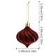 thumbnail image 5 of Set de adornos para árboles de Navidad Marrón Flocadas | Decoraciones cuelgantes de plástico navideñas | Pack de 12 | 6 cm de diámetro | Estilo Multidimensional Vintage Resistente al Desvanecimiento, 5 of 9