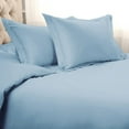 thumbnail image 5 of Light Blue King Cotton Blend 1200 Thread Count Washable Duvet Cover Set, 5 of 5