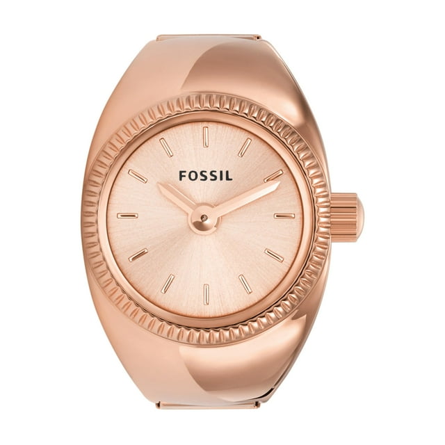 Fossil Reloj De Dos Manecillas De Acero Inoxidable Y Cuarzo Para Mujer Color Del Anillo: Oro Rosa (Modelo: Es5247)