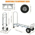 thumbnail image 3 of Danolapsi 2 in 1 Folding Hand Truck Dolly,Heavy Duty 770 Lbs Capacity Dolly Cart Foldable with Wheels,Aluminum Convertible Hand Trucks,Collapsible Hand Cart Portable Dolly Cart for Moving, 3 of 6