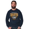 thumbnail image 5 of Dad's World Famous Gym Workout Father Men's Crewneck Sweatshirt Brisco Brands S, 5 of 6