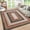 Crimson/Earthy, variant on Washable Runner Rug 2x8 Non Slip Braided Hallway Runner Mat Stain Resistant Kitchen Rug Farmhouse Printed Carpet Rustic Accent Runner for Living Room Bathroom Entryway, Brown/Rust