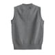 thumbnail image 5 of Chalecos de punto para niños escolares, suéter con cuello en V, chaleco, camiseta interior para adolescentes, cárdigan informal sin mangas para niñas, Tops de 4 a 13 años, 5 of 5