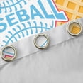 thumbnail image 4 of Erosebridal Light Blue Waffle Baseball & Bat Logo Graphic Black Out Curtains, Baseball Graphic Curtains Pack of 2 (42x63 Each) for Boys And Girls Kids,Super Cozy Room Decor, 4 of 6