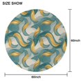 thumbnail image 6 of Teal Gold Marble Pattern Round Tablecloth 60"x60",Wrinkle Wipeable Table Cloth for Kitchen Dining Room Picnic Patio Party, 6 of 6