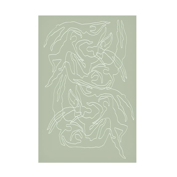 Trademark Fine Art Pictufy Studio II Swimmers Green Canvas Wall Art