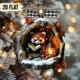 thumbnail image 4 of Christmas Animal Hanging Ornament, Acrylic Reading Book Raccoon Christmas Ornaments 2025, Cute Raccoon in Snowy Tree Stump Ornament, Forest Animals Hanging Decoration Gift for Animal Lovers, 4 of 6