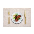 thumbnail image 5 of Rectangle Placemats, Double Layer Cloth Fabric Heat Resistant Place Mat, Durable Washable Reversible Dining Table Mats, Linen Style, Non Slip Dining Table Mats, 1Pc, Multicolor(Beige,16.9x11.8"), 5 of 8