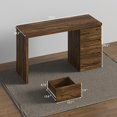thumbnail image 3 of Desk with Drawers, 53'' W Home Office Computer Desk Gaming Table, Modern Vanity Desk with Storage, Wood Writing Workstation for Bedroom, Living Room, Classic Oak, 3 of 5