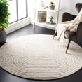 thumbnail image 2 of SAFAVIEH Trace Loew Geometric Area Rug, Grey/Ivory, 6' x 6' Round, 2 of 8