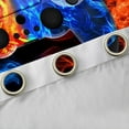 thumbnail image 4 of Castle Fairy Abstract Game Controller Boy Girl Black Out Curtains,Gradient Teens Game Gamepads Curtains Pack of 2 (42x63 Each),Blue Orange Red Ombre Bedroom Curtains,Ultra Soft Home Decor, 4 of 6