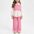 thumbnail image 2 of mgoYE Toddler Girls Clothes Long Sleeve Ruffle Top and Pants 2Pcs Fall Winter Outfits, 2 of 9