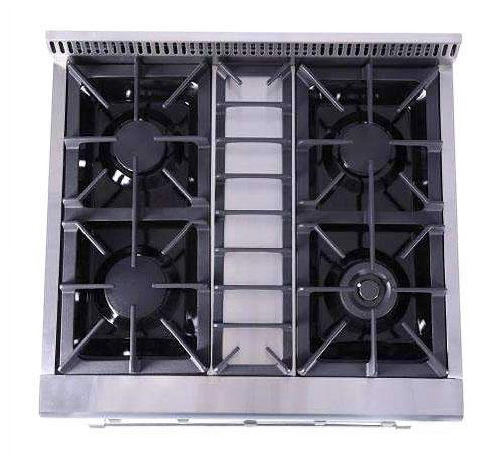 Thor 30 Range, HRG3080ULP, Pre-Converted Propane 30 in. 4.2 cu. ft. Gas Range in Stainless Steel