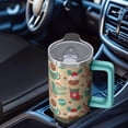 thumbnail image 4 of 40 Oz Christmas Tree Plaid Tumbler With Handle, Coffee Travel Cup, Merry Christmas Gift, 4 of 4
