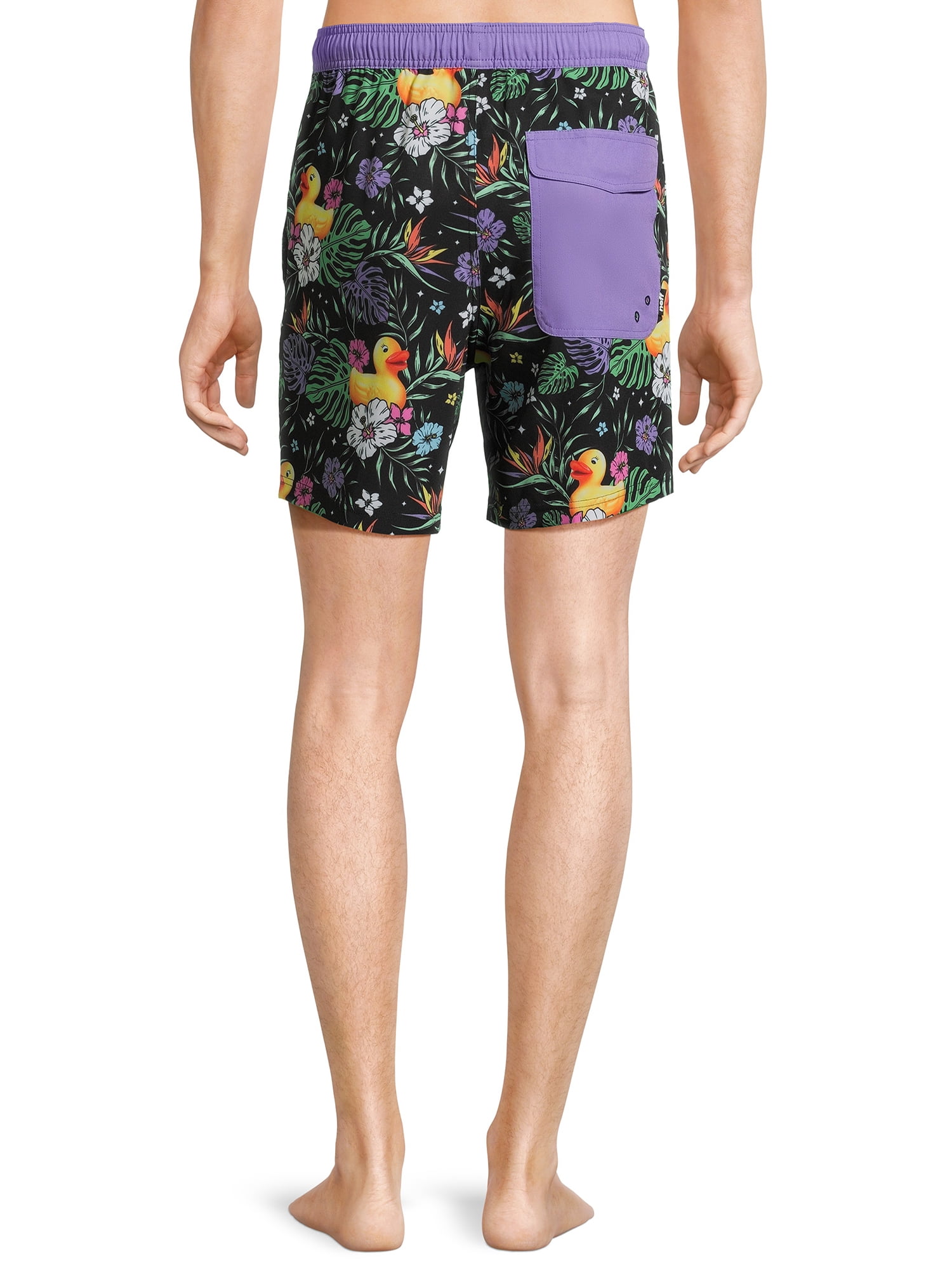 Neff Men's Novelty Print Swim Trunks with Stretch, 7" Inseam, Sizes S-XL