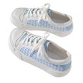 thumbnail image 2 of Zapato de Lona 3 CM Suela Gruesa Transpirable Cómodo Moda Punta Redonda Zapatos de Lona Planos para Diario Blanco Azul 38, 2 of 8