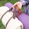 thumbnail image 3 of TIELUTT Couverture de Pique-Nique en PU Sangle de Transport Poignée Portable Ceinture Tapis Brun Extérieur Rouleau de Lit de Moto Réglable Sac à Dos de Yoga pour Randonnée Hiver Pré-Panse Maison Grand Sac à Dos de Randonnée Sac à Dos de Camp Bracelets, 3 of 3