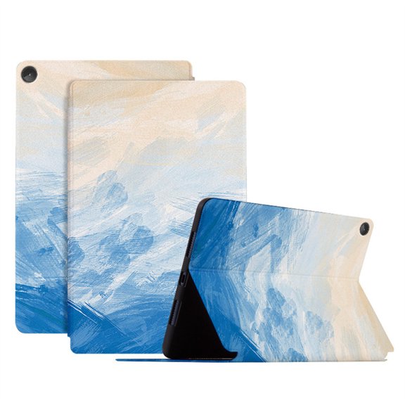 Ultra Thin for Lenovo Tab M10 Gen 3 Case 10.1" Multi-Angle Viewing Stand Tablet Case TPU   PU Leather Kickstand Case[Oil painting series]- 01