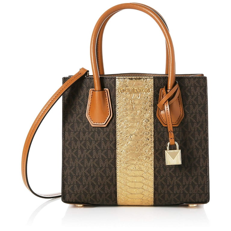 Michael Kors Womens Mercer Md Messenger Top-Handle Bag Brown