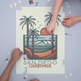 thumbnail image 3 of San Diego, California, Palm Trees and Beach Scene, Block Lines (1000 Piece Puzzle, Size 19x27, Challenging Jigsaw Puzzle for Adults and Family, Made in USA), 3 of 4