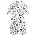 thumbnail image 4 of Tnhcen Women's Halloween Ghost Print Pajama Set Short Sleeve Collared Button Up Sleepwear Comfortable Loungewear S-2XL Multiple Colors Available White, 4 of 8