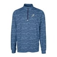 thumbnail image 2 of Men's Cutter & Buck  Navy Reno Aces Big & Tall Traverse Camo Print Stretch Quarter-Zip Pullover Top, 2 of 3