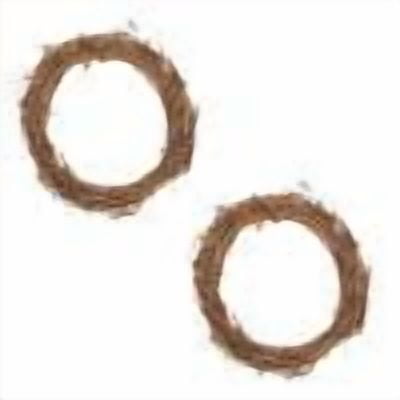 2PCS Natural Grapevine Twig Vine Wreaths, DIY Crafts Christmas Garland Twig Wreath Hanging Decor for Door House Holiday Party Decor, Wedding Event and Home Decor(5.9 In)