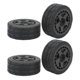 thumbnail image 5 of 4 Uds 1/10 neumáticos de rueda RC con aleta de cubo plásticos rueda plana RC de goma para piezas de mejora de coche negro YUNYI BRAND  Deportes, 5 of 8