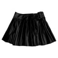 thumbnail image 7 of DHFJKG Skirts For Women Pu Leather Buckled Low Rise Pleated Mini Skirt A Line Night Out Party Club Cozy Skirt, 7 of 7