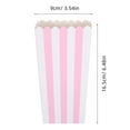 thumbnail image 2 of OHOIOLLA 40Ud Cubos Rosa Para Papas Fritas Y Palomitas Con A Rayas En Resistente A, 2 of 8
