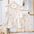 thumbnail image 2 of KPOPLK Girls 2 Piece Summer Outfit Sleeveless Dress Tank Top and Shorts Set, Toddler Little Girls Beach Clothes(3-4 Years,White), 2 of 6