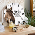 thumbnail image 3 of Ymaotrade Funny Donkey Barthroom Wooden Wall Clock 10in Silent Non-Ticking Battery Operated Wall Clock, Decorative Battery Operated Wall Clocks for Home Bathroom Office School Hotel, 3 of 7