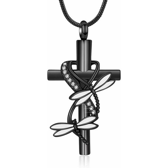 Dragonfly Urn Necklace for Ashes for Men Women Cremation Jewelry Ashes Necklace Pendent for Human Pet Stainless Steel Keepsake Memorial Urn Lockets
