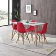 thumbnail image 4 of Comedor Alterego Rectangular Blanco con 4 Sillas Rojas, 4 of 4