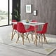 thumbnail image 4 of Comedor Alterego Rectangular Blanco con 4 Sillas Rojas, 4 of 4