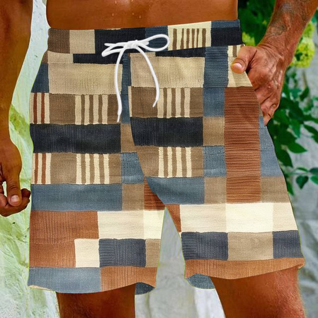 Puntoco Pantalones Cortos Con Estampado Hawaiano Para Hombre, Pantalones Cortos Con Bolsillo Y Cordón Xl, Pantalones Cortos Para Hombre