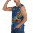 thumbnail image 3 of Daiia Colorful Coral Reef Printed Men's Tank Tops,Casual Soft Sleeveless Gym Muscle Shirts Bodybuilding Tee-Small, 3 of 8