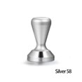 thumbnail image 2 of Injueey Presión de café Tamper Casa de acero inoxidable Hotel Cocina Bebida Polvo Martillo prensado Base plana Accesorios Regalo Juegos de servir café y té Plata 58 mm, 2 of 6
