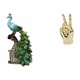 thumbnail image 1 of Colección de esculturas de estatuas con gestos de de pavo real, elegante adorno de mesa para dormitorio, oficina, sala de estar, estantería, arma, 1 of 8