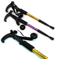 thumbnail image 4 of Toystoory Palo con mango en T para exteriores de calidad, palo plegable para escalada, senderismo, autodefensa, palos de emergencia extensibles Escalada Plata, 4 of 6