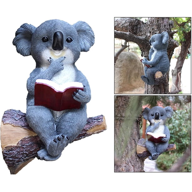 Estatua De Oso Con Farolillo Solar - Decoración De Jardín, Resistente Al Agua, Luz LED Automática, Resina Pintada A Mano, 20x12x10 Cm