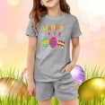 thumbnail image 2 of MUXiin Girls 2 Piece Easter Outfits Girl Summer Clothes Kids Sport T Shirts and Shorts girls' Clothing Sets 5-14 Years, 2 of 5