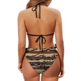 thumbnail image 6 of Uourmeti Women's Camouflage American Flag Halter Bikini Set - Sexy Two Piece Triangle Swimsuit with Tie Side Bottoms for Beach & Vacation, 6 of 9
