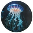 thumbnail image 3 of Jellyfish Ocean Style Round Rugs -Washable Non-Slip Small Round Area Rug Throw Soft Circle Rugs for Bedroom, Modern Print Indoor Carpet for Entryway Sofa Living Room, 3 of 7